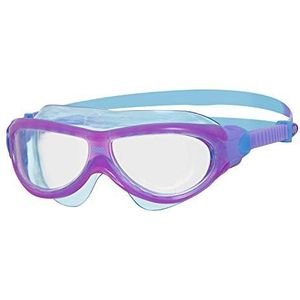 Zoggs Kinder Phantom Junior Goggle, zwemmasker met anti-mist en uv-bescherming, paars/blauw/helder, 6-14 jaar