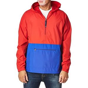 Charles River Apparel Pack-N-Go Wind & Water-Resistant Pullover (Reg/Ext Sizes), Red/Royal, Large