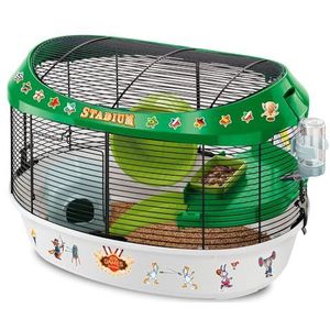 Ferplast Kooi voor hamsters en muizen, Ferplast STADIUM, design kooi, incl.speelaccessoires, 49,5 x 34 xh 33 cm.