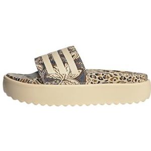 adidas Adilette Platform Slides voor dames, Crystal Sand Crystal Zand Kristal Zand, 44 2/3 EU