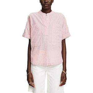 ESPRIT Gestreepte oversized blouse, Old pink., S