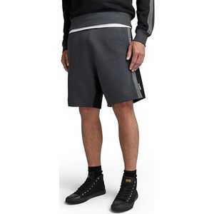 G-STAR RAW Men's Tape CLR Block Sweatshorts Shorts, meerdere kleuren (cloack/dark black C988-D373), L, meerdere kleuren (Cloack/Dk Black C988-d373), L
