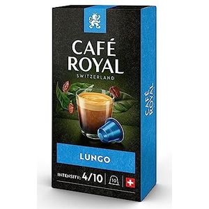 Café Royal Lungo 100 capsules voor Nespresso-koffiezetapparaat, intensiteit 4/10, aluminium koffiecapsules
