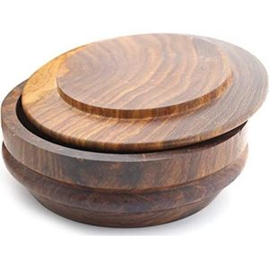 Jag Shaving Scheerschaal – scheerkwast schaal van hout – duurzame scheerzeepschaal – met deksel – scheerzeepbakje – voor scheerzeep – scheercrèmeschaal – duurzame collectie
