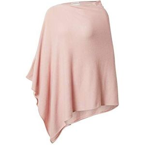 Part Two Dames poncho, triangel, ronde hals, assymetrical, wolmix, heuplengte dames, Misty Rose, One size