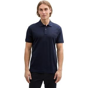 TOM TAILOR Poloshirt voor heren, 10668 - Sky Captain Blue, XL