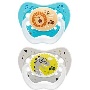 nip Fopspeen ""Life"": vermindert de druk op tanden en kaak, siliconen fopspeen, Made in Germany, BPA-vrij, maat 3, 16-32 maanden, siliconen, jongen