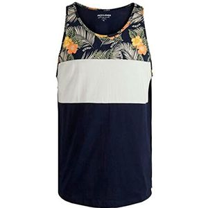 Jack & Jones JORVENICE Block Tank Top 12210056 Marine T-shirt met korte mouwen