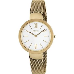 BREIL Ladys' Marlene Watch Collection Mono-Colour White dial 2 Hands Quartz Movement and IP Coloured Stainless Steel MESH EW0429