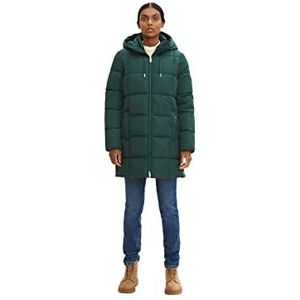 TOM TAILOR Dames Lange bufferjas van gerecycled polyester 1026998, 10771 - Dark Pine Green, S