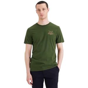 Dockers T-shirt met logo voor heren, Dockers Seacliff Bos Elf (Multi), XS