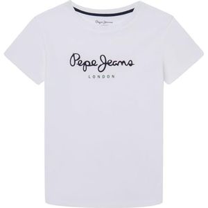 Pepe Jeans New Art N T-shirt voor kinderen, wit, 6 jaar