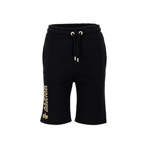 Alpha Industries Heren Basic Short Ai Foil Print Bermuda, zwart/geelgoud., M