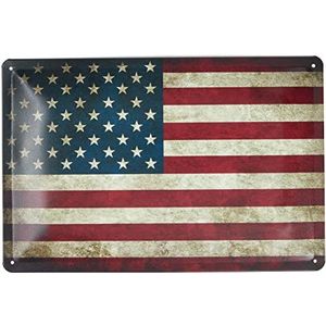 Onbekend 20 x 30 cm vlag vlag Amerika USA Stars & Stripes Uncle Sam Bar schild blikken schild, blik