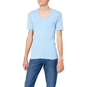Armor Lux, T-shirt met korte mouwen, V-hals, heren - blauw - Large