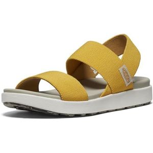 KEEN Dames Elle Backstrap Wedge Sandaal, Gouden Gele Ster Wit, 35.5 EU