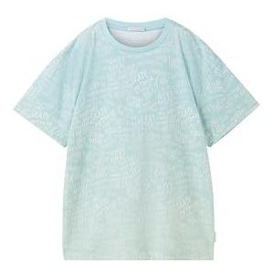 TOM TAILOR T-shirt voor jongens, 35510 - Green Gradient Design, 128 cm