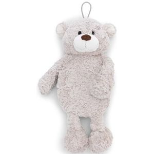 NICI 62330 Warmwaterkruik beer Finni, 350 ml, 34 cm, grijs, behaaglijk warmtedier vanaf 10 maanden, pluchen dier, voor kinderen en volwassenen
