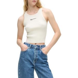 Karl Lagerfeld Jeans, Dames, gebreide tank, Pristine, S, wit, S