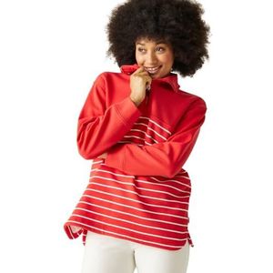 Regatta Dames Bayletta Halz Zip Sweatshirt, Hoog Risico Rood/Wit, 34