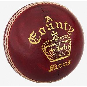 Readers Unisex's County Crown 'A' Cricket bal, Rood, Heren
