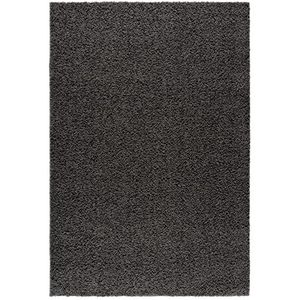 mynes Home MY380 Shaggy tapijt hoogpolig donkergrijs 30 mm/langpolig tapijten effen design/woonkamertapijt / 160x220 160 x 220 cmeffen grijs