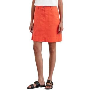 Marc O'Polo Minirok voor dames van katoen-linnenmix, getailleerde pasvorm, oranje, 34