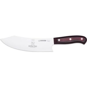 Giesser sinds 1776 - Gemaakt in Duitsland - koksmes 20 cm Rocking Chefs, PremiumCut Chefs No 1, keukenmes, Micarta, rood, geklonken, roestvrij, Duits grilmes scherp