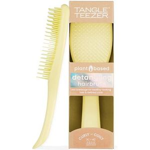 Tangle Teezer Ultimate Detangler A Plantenbasis, plantaardige basis, borstel tegen haarbreuk en knopen, tweetraps borstelharen, geschikt voor alle haartypes, geel (Curly to Coily)
