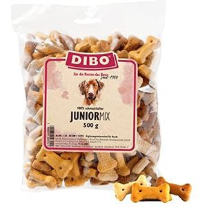 DIBO Junior-Mix, 500 g zak, gebak als gezonde, natuurlijke voeding voor honden, hondenvoer, barf, B.A.R.F, lekkernijen, hondenkoekjes
