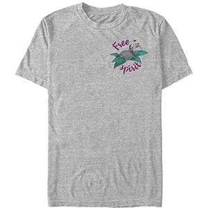 Disney Pocahontas-Meeko Free Spirit Organic T-shirt met korte mouwen, Melange Grijs, S