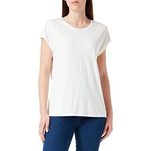 TOM TAILOR Denim Dames Loose Fit Basic T-shirt 1030942, 32116 - Cloud Off White, XXL