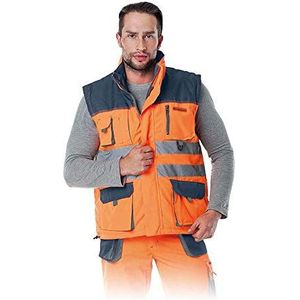 Leber&Hollman LH-Fmnx-V_Pgsm vormen gevoerde beschermende vest, oranje-donkerblauw-grijs, maat M