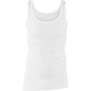 Calida Heren Athletic-Shirt Twisted Cotton Undervest, Wit (Wit 001), 48/50 NL