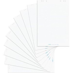 Landre Flipchart-papier, geruit, met 20 vellen per blok, 10 stuks