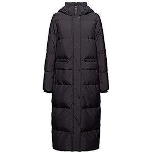 ESPRIT Gerecycleerd: gewatteerde jas met dons, zwart, XL