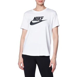 Nike DX7906-100 W NSW Tee ESSNTL ICN FTRA T-shirt dames wit/zwart maat L, wit/zwart, L