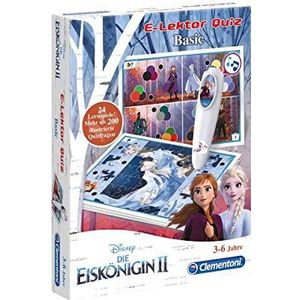 Clementoni Quiz Basic Disney 59141 E-leector, Frozen 2 (Frozen 2 (de ijskoning), interactief leerspel, speelgoed voor kinderen van 3 tot 6 jaar, geschikt voor kleuterschool, als cadeau voor Pasen