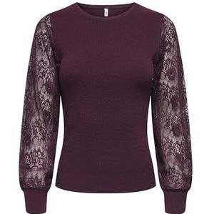 Only - ONLPERRY LIFE LS MIX O-NECK KNT - Trui - Winetasting - Lange Mouwen - Slim Fit