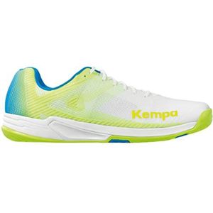 Kempa Unisex Wing 2.0 Chaussures De Sport Fitness Sneaker Vrijetijdsschoen Hardloop- en Sportschoen Gymschoenen Handbal Jogging Outdoor Vrije Tijd Schoenen - Licht en Ademend, Wit Fluo Geel, 43 EU