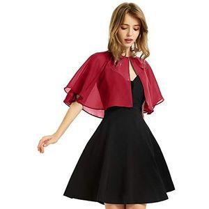 Bolero - Wijn Rood - Chiffon Omslagdoek - Eén Maat