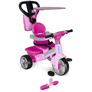 FEBER - Evolutionair driewieler baby plus muziekspeelgoed voor meisjes van 9 maanden tot 3 jaar, roze (Famosa 800010210)