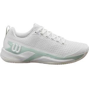 Wilson Rush Pro 4.5 tennisschoen voor dames, wit/surfspray/tofu, maat 40 EU, Witte Surf Spray Tofu, 6.5 UK