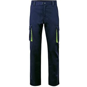 Velilla 103008S - broek (maat 54) kleur marineblauw en geel fluorescerend