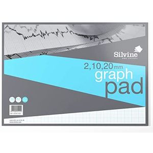 Silvine A3 Professional Graph Paper Pad - Gedrukte 2-10-20mm grafiek (50 vellen)
