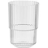 APS Drinkbeker LINEA, hoogwaardig Tritan, kunststof drinkglas met 0,4 liter, BPA-vrij, stapelbaar, onbreekbaar herbruikbaar en vaatwasmachinebestendig, 400 ml, crystal clear