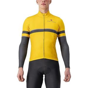 CASTELLI 4523525-755 Retta LS Jersey T-Shirt Unisex Goldenrod/Dark Gray maat XL, Goudenrood/donkergrijs, XL