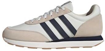 adidas Heren RUN 60s 3.0 Leather Shoes, Wonder White / Legend Ink / Core White, 44 EU