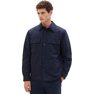 TOM TAILOR Lichtgewicht overshirt voor heren met super-stretch, 10668-sky Captain Blue, XXL