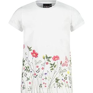 CMP Stretch Dyed Jersey T-shirt voor meisjes en tieners, taupe-wit, 164 cm